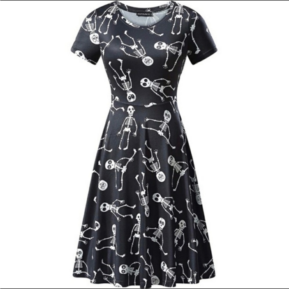 [Fensace] Skeleton A Line Dress Size L Perfect for Halloween!